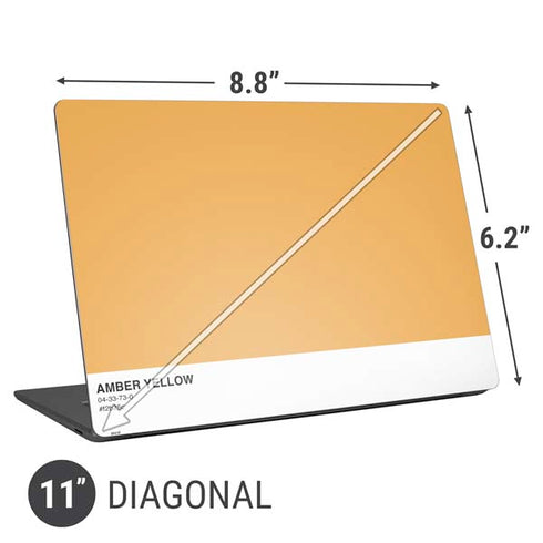 Amber Yellow Universal Laptop 11in (8.8 x 6.2in) Skin